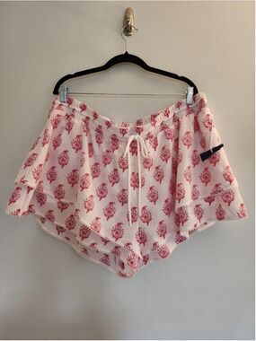 NWT Roller Rabbit x Target Pink Bouquet Athletic Shorts 1X Plus RARE
